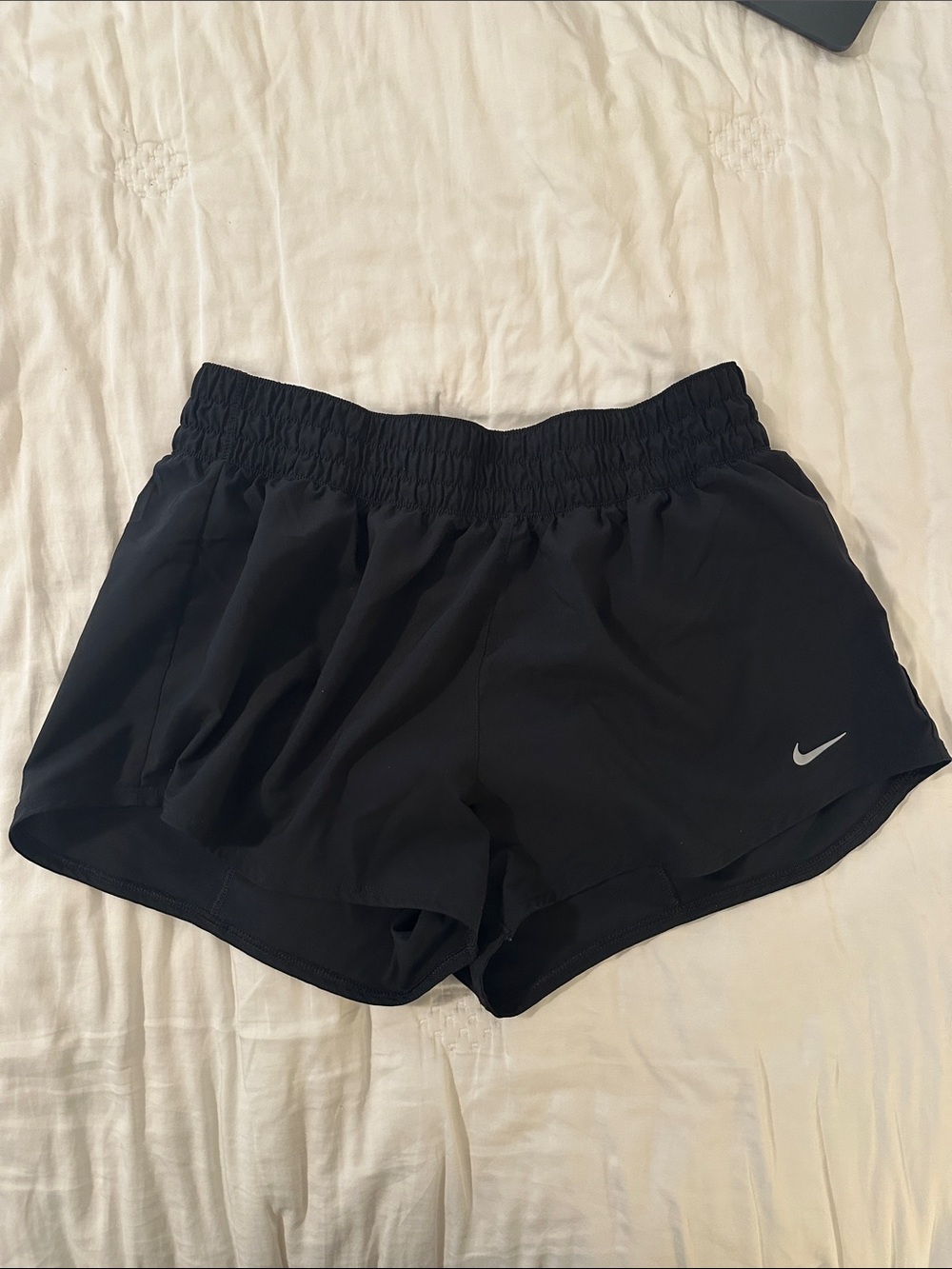 Nike Black Women's Athletic Running Shorts with Reflective Swoosh